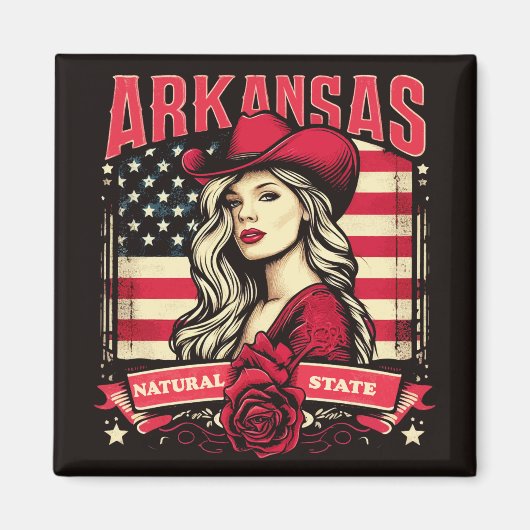 Arkansas Cowgirl Magneet (Voorkant)