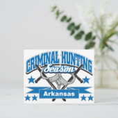Arkansas Criminele Hunting Season Briefkaart (Staand voorkant)
