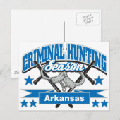 Arkansas Criminele Hunting Season Briefkaart (Voorkant / Achterkant)