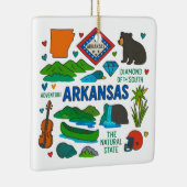 Arkansas Custom Family Trip Keepsake Kerstmis Keramisch Ornament (Rechts)