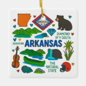 Arkansas Custom Family Trip Keepsake Kerstmis Keramisch Ornament (Voorkant)