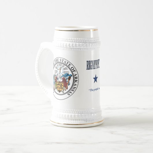 Arkansas De natuurlijke staat Beer Stein Bierpul (Voorkant links)