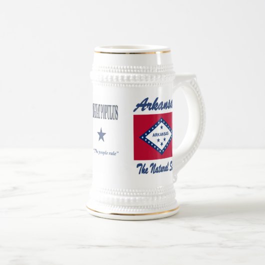 Arkansas De natuurlijke staat Beer Stein Bierpul (Voorkant rechts)