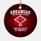 Arkansas De Natuurlijke Staat Keramisch Ornament (Voorkant)