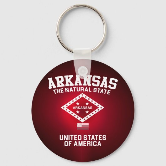 Arkansas De Natuurlijke Staat Sleutelhanger (Voorkant)