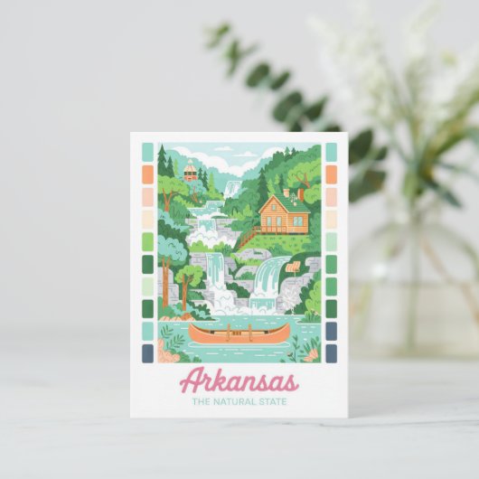 Arkansas de natuurlijke staat zomerreizen briefkaart (Staand voorkant)