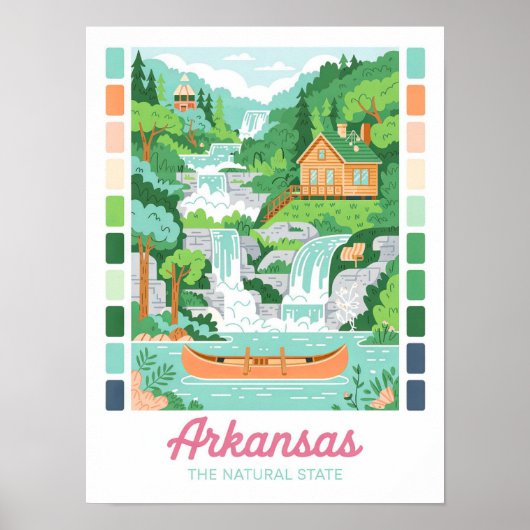 Arkansas de natuurlijke staat zomerreizen poster (Voorkant)