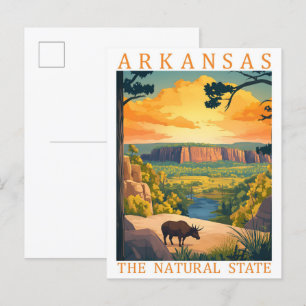 Arkansas de Natuurstaat USA Reisbestemming Briefkaart
