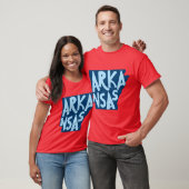 Arkansas Doodle Letters Kaart Omtrek T-shirt (Unisex)