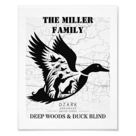 Arkansas Duck Hunting Cabin Decor Personalised Foto Afdruk