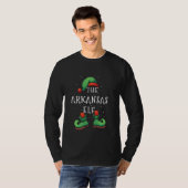 Arkansas Elf Funny Matching Family Kerstpajam T-shirt (Voorkant volledig)