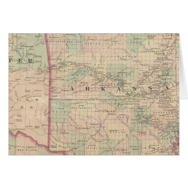 Arkansas en deel van het Indische Territorium (Voorkant Horizontaal)