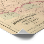 Arkansas en deel van het Indische Territorium Poster (Hoek)