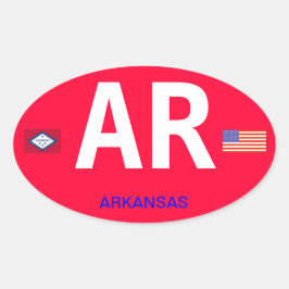 Arkansas Europese stijl Bumpersticker Ovale Sticker