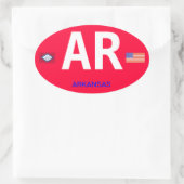 Arkansas Europese stijl Bumpersticker Ovale Sticker (Tas)
