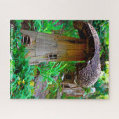 Arkansas Fairy Village. Kerstgroet Jigzaag Legpuzzel (Horizontaal)