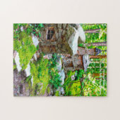 Arkansas Fairy Village. Kerstgroet Jigzaag Legpuzzel (Horizontaal)