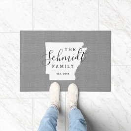 Arkansas Family Monogram State Doormat Deurmat