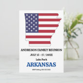 ARKANSAS FAMILY REUNION STATE KAART VERENIGDE STAT (Staand voorkant)