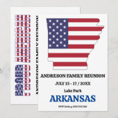 ARKANSAS FAMILY REUNION STATE KAART VERENIGDE STAT (Voorkant / Achterkant)