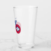 Arkansas Flag Cycling Glas (Links)