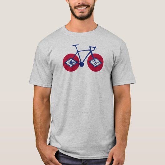 Arkansas Flag Cycling T-shirt (Voorkant)