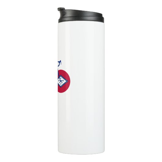 Arkansas Flag Cycling Thermosbeker (Geroteerd rechts)
