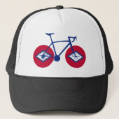 Arkansas Flag Cycling Trucker Pet (Voorkant)
