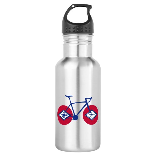 Arkansas Flag Cycling Waterfles (Voorkant)