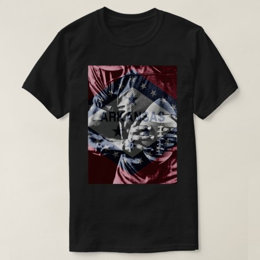 ARKANSAS FLAG FOOTBALL T-SHIRT (Design voorkant)