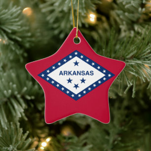 Arkansas Flag Keramisch Ornament