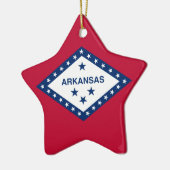 Arkansas Flag Keramisch Ornament (Links)