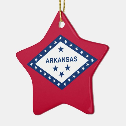 Arkansas Flag Keramisch Ornament (Links)