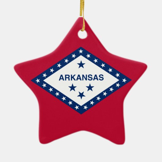 Arkansas Flag Keramisch Ornament (Achterkant)
