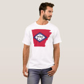 Arkansas Flag Map T-shirt (Voorkant volledig)