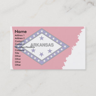 Arkansas Flag Map Visitekaartje