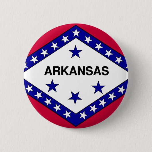 Arkansas Flag Ronde Button 5,7 Cm (Voorkant)