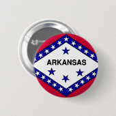 Arkansas Flag Ronde Button 5,7 Cm (Voorkant /achterkant)