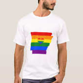 Arkansas Gay Pride Rainbow Flag Heart GLBTQ Design T-shirt (Voorkant)