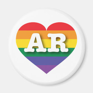 Arkansas Gay Pride Rainbow Heart Magneet