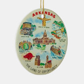 Arkansas Geïllustreerde Versiering Keramisch Ornament (Rechts)