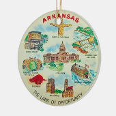 Arkansas Geïllustreerde Versiering Keramisch Ornament (Links)