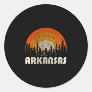 Arkansas - grappige natuur vintage wandelen 60s 70 ronde sticker
