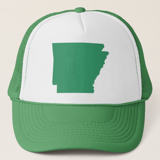 Arkansas Green State Snap Back Mesh Trucker Hat Pet (Voorkant)