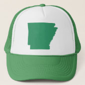 Arkansas Green State Snap Back Mesh Trucker Hat Trucker Pet (Voorkant)