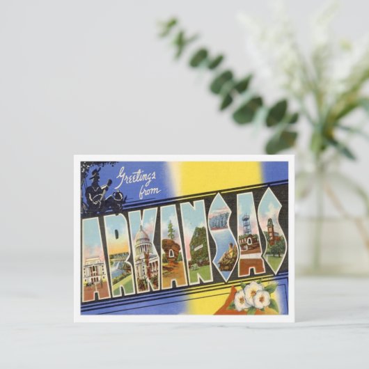 Arkansas Greetings uit de VS Briefkaart (Staand voorkant)