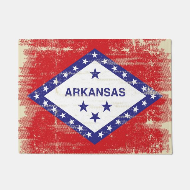 Arkansas grunge Flag Deurmat (Voorkant)