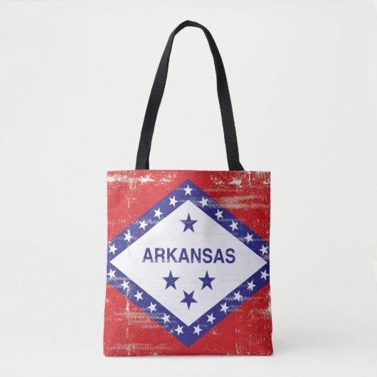 Arkansas grunge Flag Tote Bag (Voorkant)