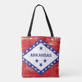 Arkansas grunge Flag Tote Bag (Achterkant)