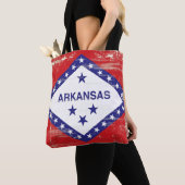 Arkansas grunge Flag Tote Bag (Dichtbij)
